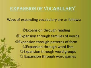 Vocabulary skills In Linguistics!! | PPTX