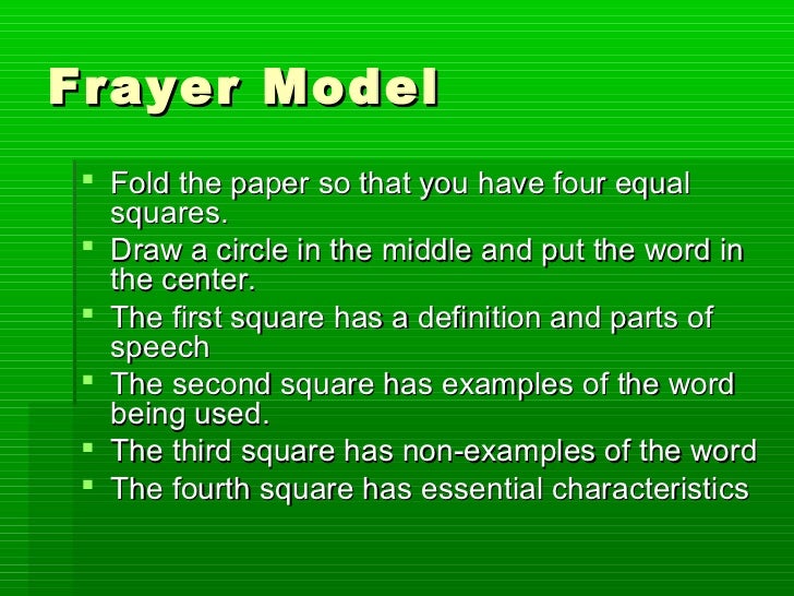 vocabulary strategies for_ap frayer squares