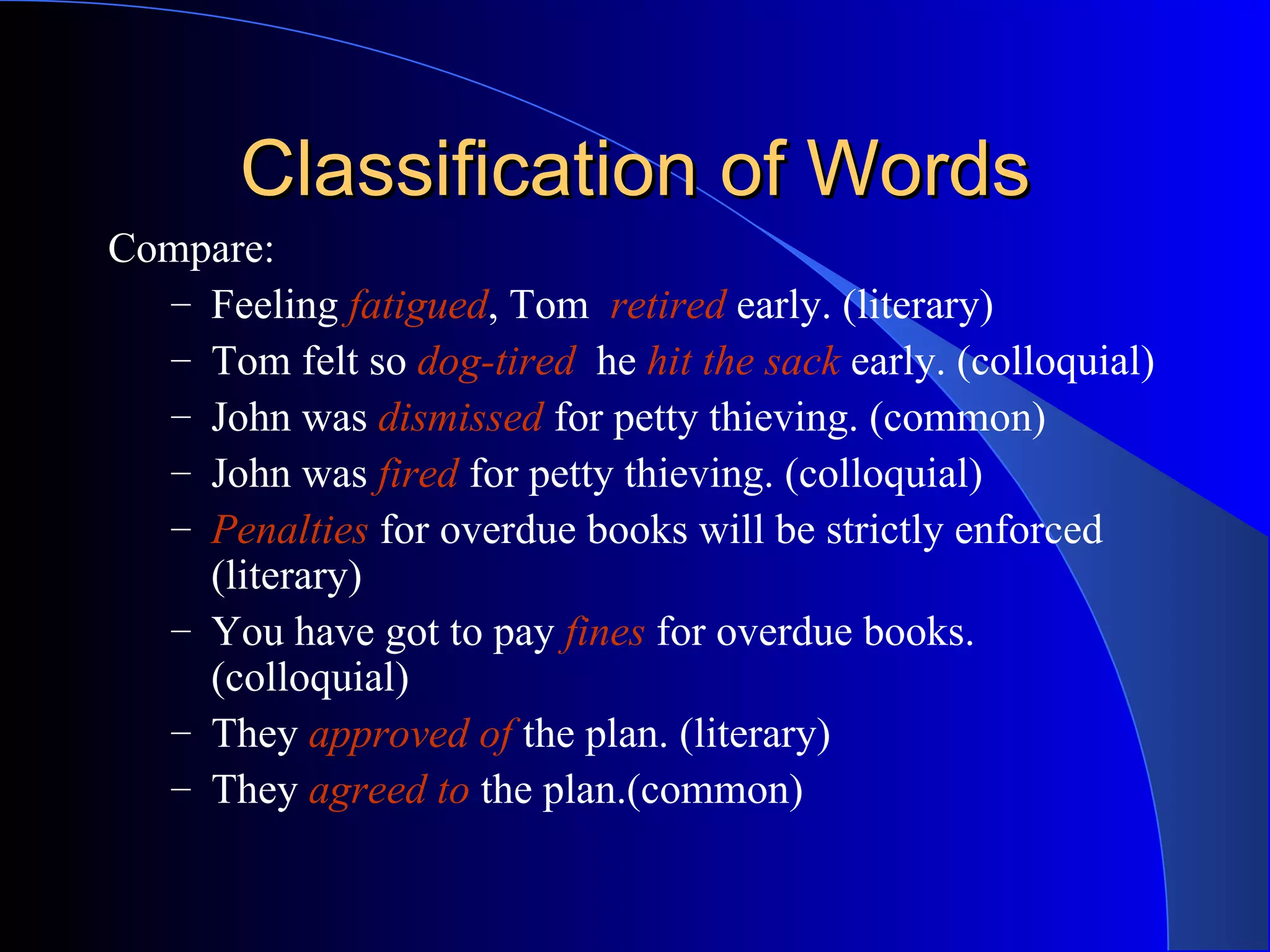 Stylistic Classification of English Vocabulary | PPT