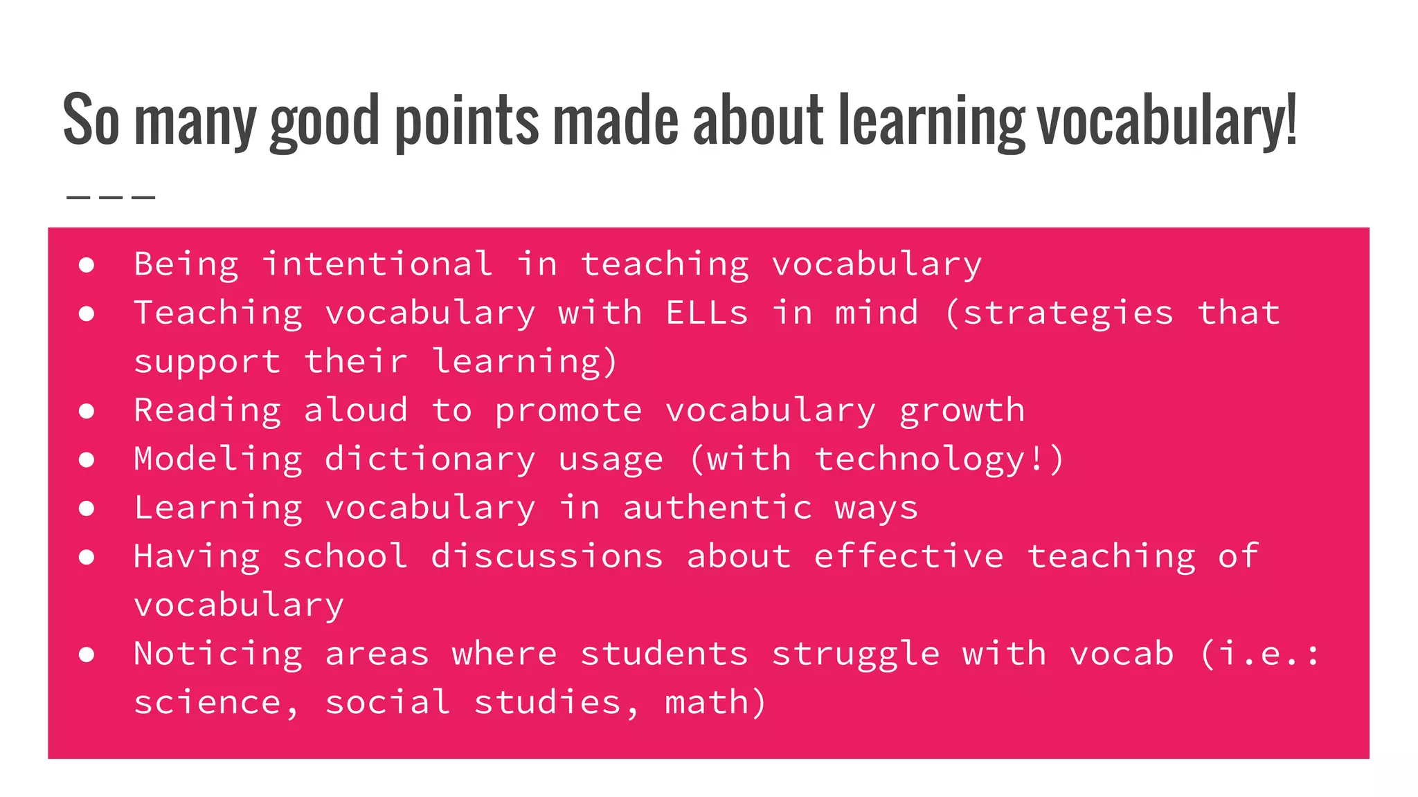 Vocabulary thinking from learning unit #2 | PDF