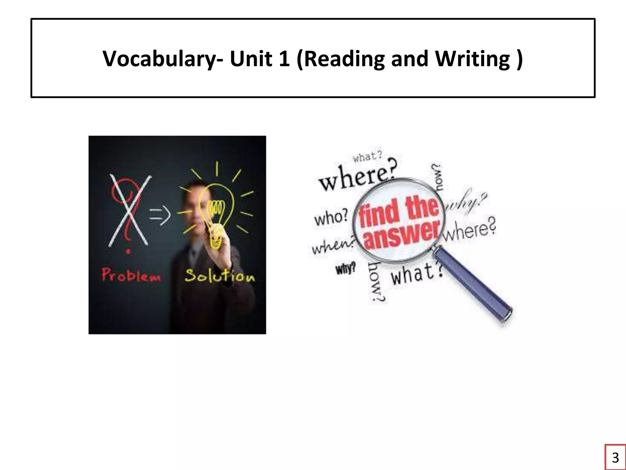 Eng 001 Vocabulary Unit 1 R W 1 Pptx