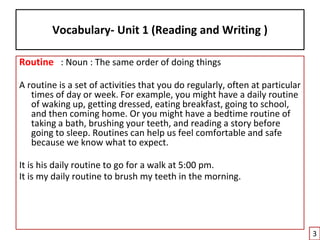 Def Routine Example ENG 001 - Vocabulary Unit 1 R & W 1.pptx