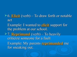 Vocabulary unit 5 | PPT