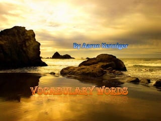 VocabularyWords By Aaron Kenniger 