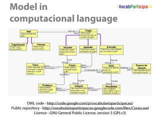 Common Vocabulary os Social Participation @www2013