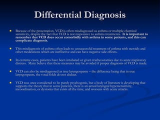 Vocal Cord Dysfunction | PPT