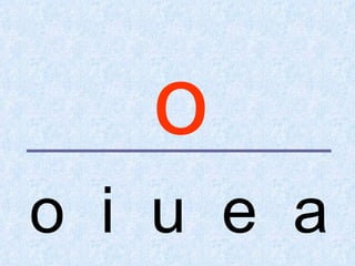 o
o i u e a
 