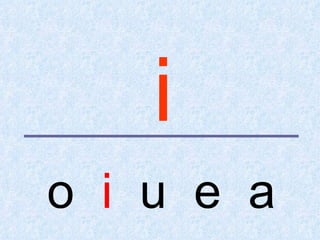 i
o i u e a
 