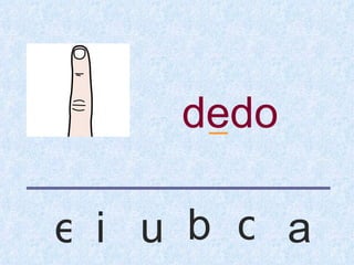dedo
     _


ei u b o a
 