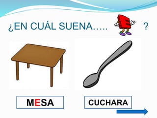 ¿EN CUÁL SUENA…..

MESA

CUCHARA

?

 