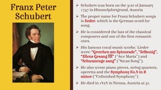 Vocal music of the Romantic Period | PPT