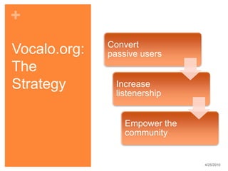 Vocalo.org:The Strategy4/25/108