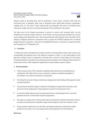 Vocational education and poverty reduction | PDF