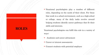 VOCATIONAL PSYCHOLOGY | PPTX