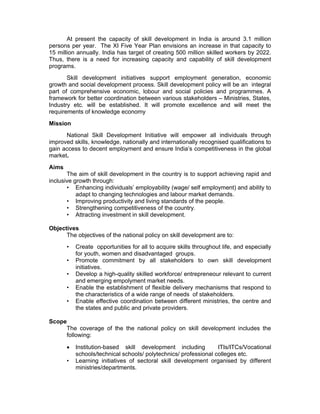 Vocational training in india | PDF