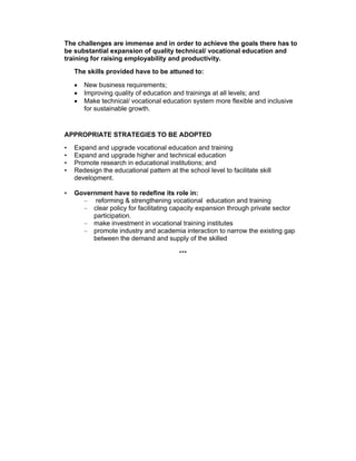 Vocational training in india | PDF
