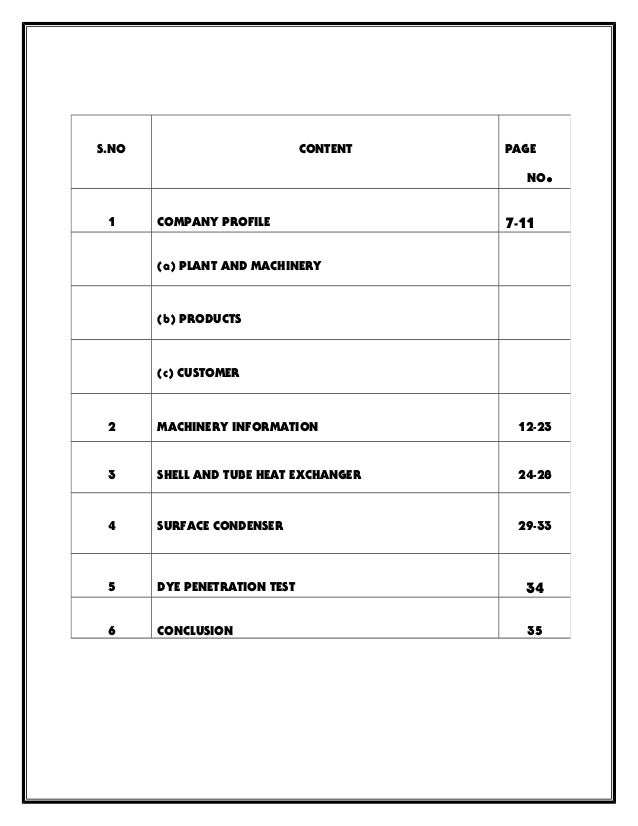 Vocational Training Report Format