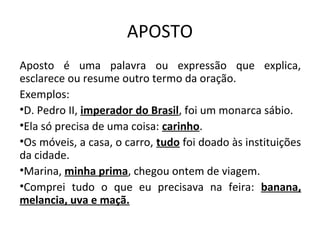 Vocativo e Aposto | PPT