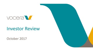 October 2017
Investor Review
 