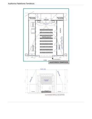 Auditorios Pabellones Temáticos: 
AUDITORIOS TEMÁTICOS  