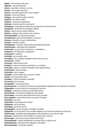 Français: Vocabulaire | DOC