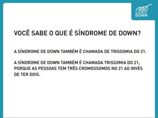 Você sabe o que é síndrome de Down?