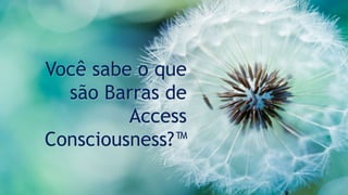 Você sabe o que
são Barras de
Access
Consciousness?™
 