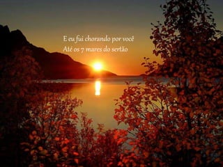 E eu fui chorando por você
Até os 7 mares do sertão
 