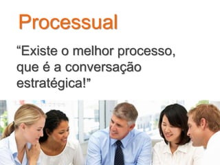 Processual
“Existe o melhor processo,
que é a conversação
estratégica!”
 