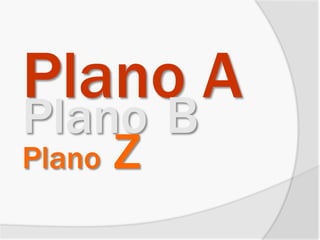 Plano A
Plano B
Plano Z
 