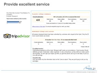 Provide excellent service The Web Site Content That Matters To Travelers Forester Research 