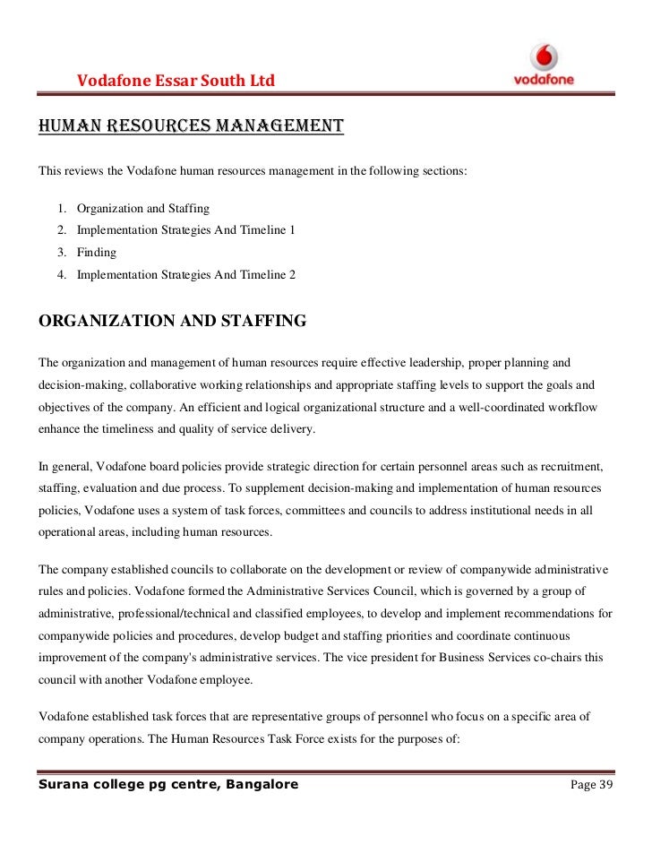 Airtel Mba Competition mba project on vodafone Airtel Mba Competition mba project on vodafone