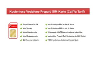 Vodafone Prepaid Karte Präsentation