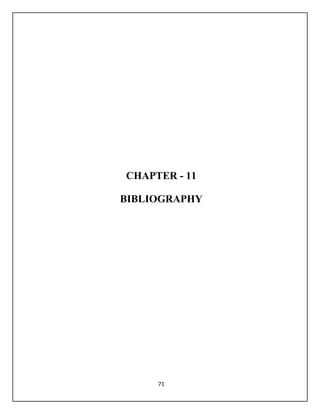 71
CHAPTER - 11
BIBLIOGRAPHY
 