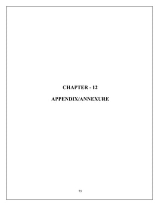 73
CHAPTER - 12
APPENDIX/ANNEXURE
 