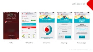 by Ruscelli - Stanzione -Betto- Losi
Let’s see it all
Notifica MyVodafone Interazione Legal page Thank you page
 