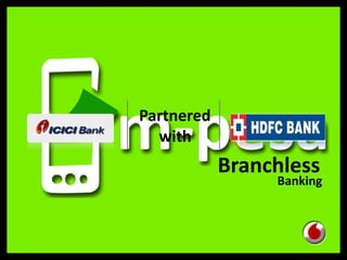 Branchless
Banking
Partnered
with
 