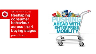Reshaping
consumer
behaviour
across the 4
buying stages
 