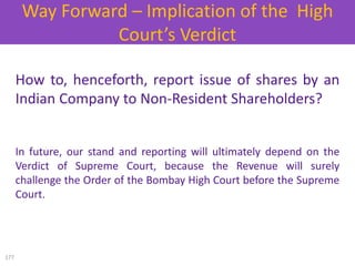 How to, henceforth, report issue of shares by an
Indian Company to Non-Resident Shareholders?
In future, our stand and rep...