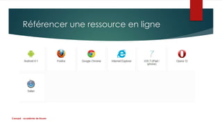 Référencer une ressource en ligne 
Canopé - académie de Rouen 
 