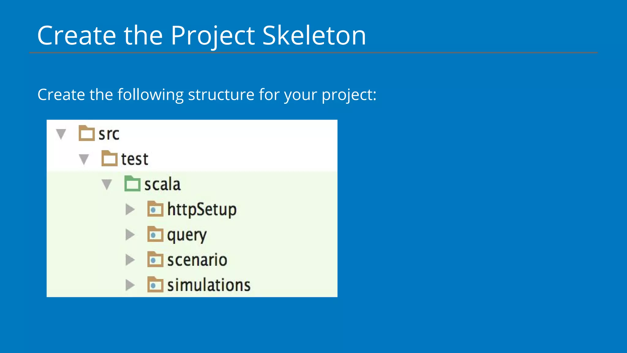 Create the Project Skeleton
Create the following structure for your project:
 