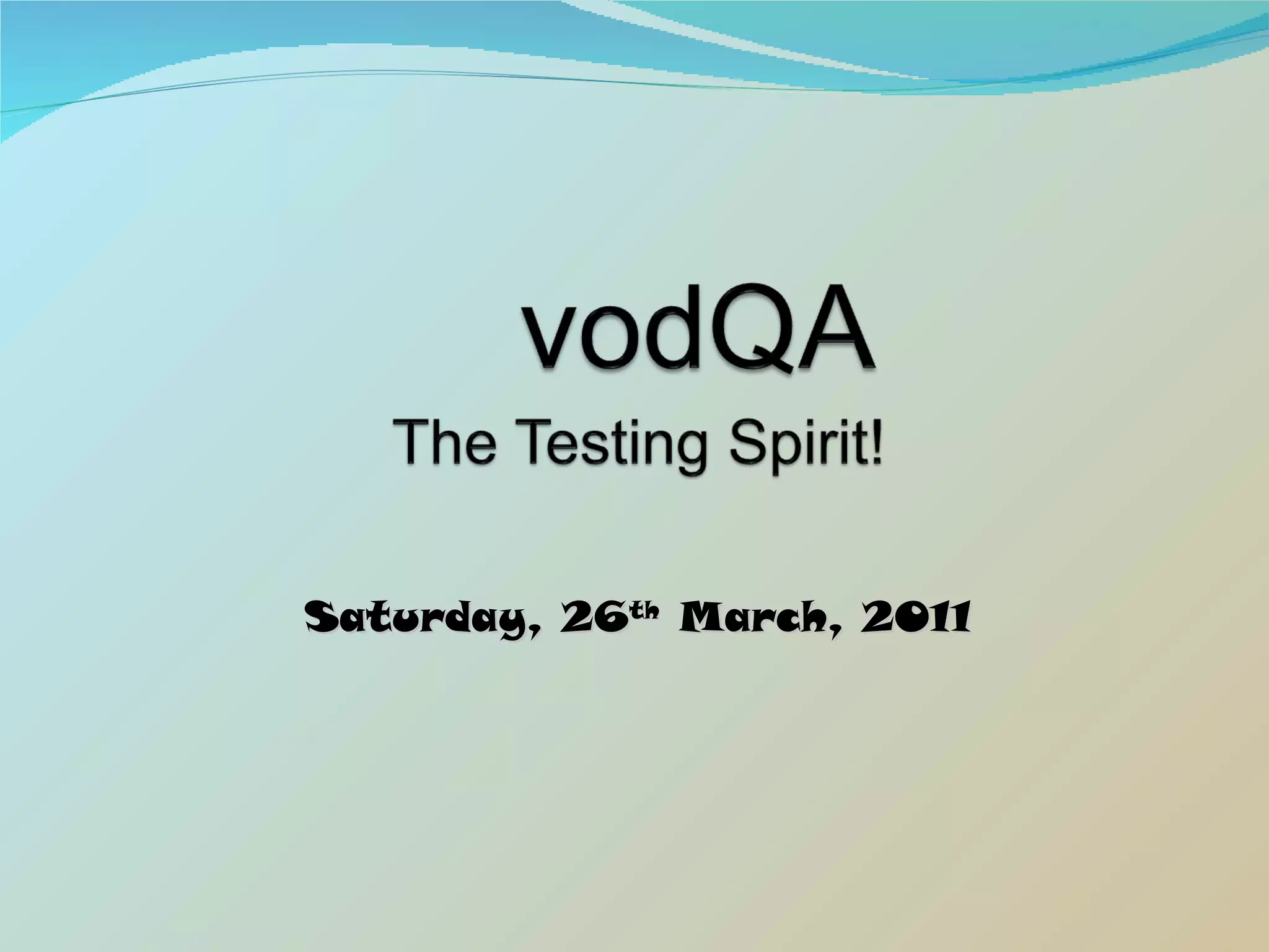 Saturday, 26 th  March, 2011 