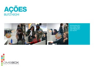 ações
Blitz h2oh!


              intervenção
              no crm com
              distribuição
              de h2oh!
 