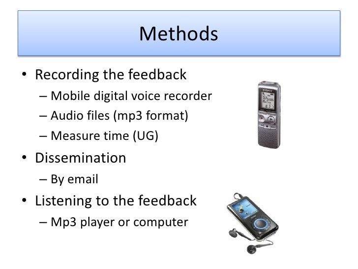 Audio feedback better feedback?