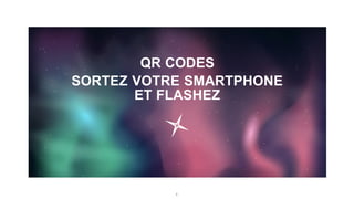 3
QR CODES
SORTEZ VOTRE SMARTPHONE
ET FLASHEZ
 