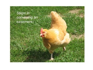 Steps in
conveying an
easement:
 