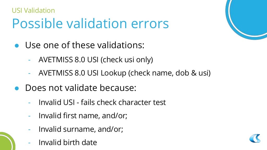 Tutorial Unique Student Identifier (USI) Validation (Basic)