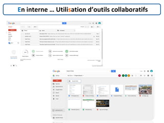 En interne … Utilisation d’outils collaboratifs
 