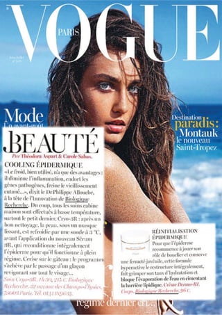Vogue   france - juin 2013 - biologique recherche