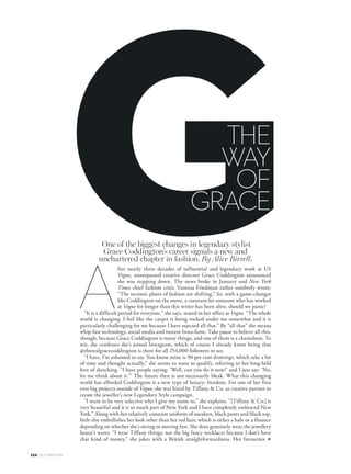 art, then your woman and then your children. We were taught
from an early age that it was the things that could not be seen
that manifested most powerfully: “If you haven’t got the feeling
right,” John admonished, “just forget it.”
And it’s probably that deceptively direct approach that has seen
Dad simplified in some critical and art historic
circles. His lineage as a painter shoots an arrow
through half a century of Modernism, his
compositional experimentation literally turned
Australian landscape upside down and he
mastered many mediums within a vast body of
work: etching, ceramics, calligraphy (his own!),
watercolour and oil. I like to think he challenged
himself despite his success and not because of it.
And that was another critical gift of living so
closely within the orbit of an art star: good artists
always leave room for doubt. The fallow moment.
The dark night. “The billabong period” as he
called it many times. God knows he has had his
detractors; many times within my father’s career
his work passed in and out of fashion. With
honour and acknowledgement came the changing and fickle
tastes of new generations. I am baffled by the conceptual or
“post-post modern” artists who are not generous to him. There is
more raw experiment in his process than in entire museum wings
and his work has a strong (if little known) performative streak.
These are intensely physical paintings full of unmapped gestures
and unplanned outbursts. Intensity is something he has sustained
over time. Simply staying a painter in the stream of contemporary
whims and honing his language outside of trends, to my eye, is
rare in itself. He carved the path but he also stayed the course.
This morning Dad sent me a photo. Beret on head, hand on
brush, frenetic energised lines leaping onto the canvas. It was
probably taken while the world was still sleeping, long before
breakfast. They say Cézanne died painting but he
probably didn’t see it like that. He lived painting
and the line between art and life wasn’t drawn. The
gifts an artist leaves his children are always
measured in gold frames. I suppose people look at
the heirs to Henri Matisse or Lucian Freud as living
with priceless artefacts. As a gallerist I have the
strange duality of knowing the market value of a
work of art and the spiritual value of living with
something rare and original. What I tell young
collectors every day is to look at their motivation in
investing in a work of art. It has to be emotional:
art for me is not real estate. I walk past John’s major
work Lake Hindmarsh every day, breathing in the
dormant majesty and emotional solemnity of this
big moody brown canvas. I see its place in art
history as a major work, possibly a misunderstood work, but more
strongly this painting glowers with memory. Just as some tribes live
with ancestral talismans, I am surrounded by the power of family.
John always said: “In life, there are lovers and there are others, and
you know what you can do with the others!” Long live the lovers. ■
John Olsen: The You Beaut Country opens September 16 at the
National Gallery of Victoria before opening at the Art Gallery of
New South Wales next March. Go to www.ngv.vic.gov.au.
IN MANY
WAYS,
JOHN’S
PAINTINGS
HAVE THE
ABILITY TO
DISTORT
AND PLAY
WITH TIME
VOGUE.COM.AU 223
IMAGESCOURTESYOFJOHNOLSENANDNGV
 